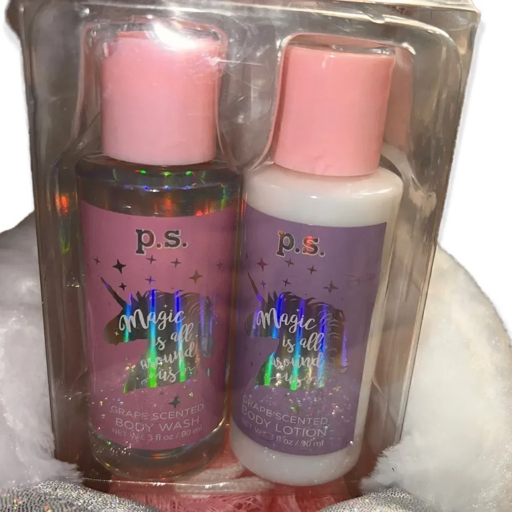 NWT p.s. plush unicorn doll bath set by Aéropostale